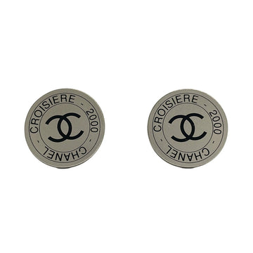 Chanel Coco Silver Black Hardware Clip