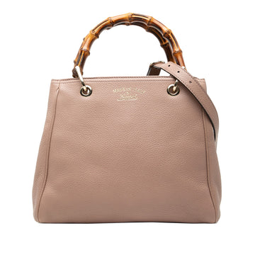 Gucci Small Calfskin Bamboo Shopper