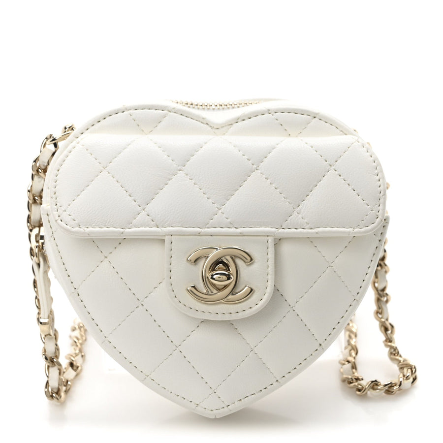 Chanel Lambskin Quilted Cc In Love Heart