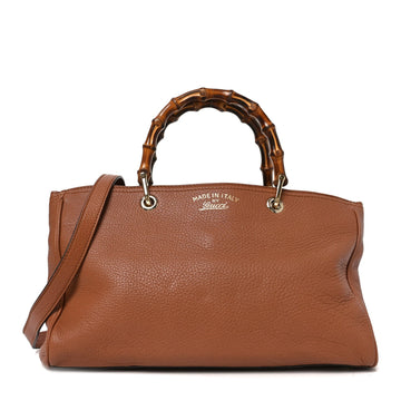 Gucci Pebbled Calfskin Medium Bamboo