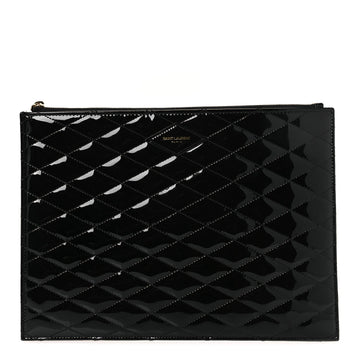 Saint Laurent Patent Quilted Ipad Case