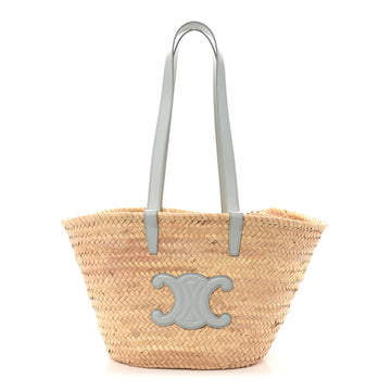 Celine Raffia Calfskin Triomphe Medium