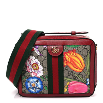 Gucci Gg Supreme Flora Web Small Ophidia