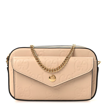 Gucci Calfskin Gg Super Mini Debossed