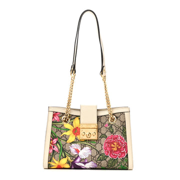 Gucci Gg Supreme Flora Textured Calfskin