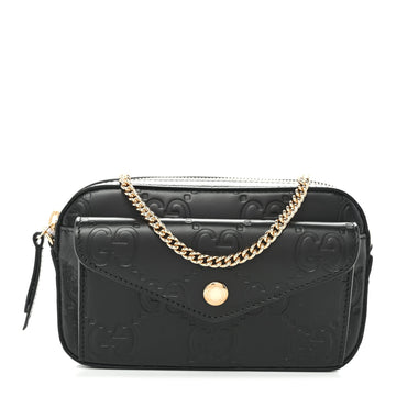 Gucci Calfskin Gg Super Mini Debossed