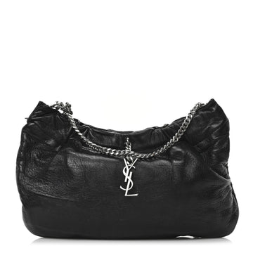 Saint Laurent Calfskin Pac Ruched Hobo