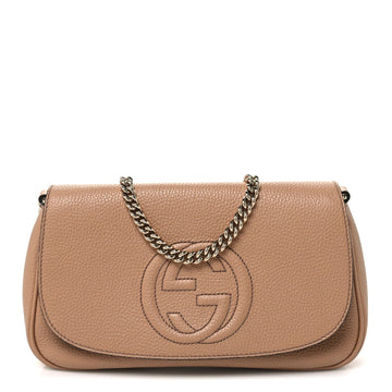 Gucci Pebbled Calfskin Medium Soho Flap