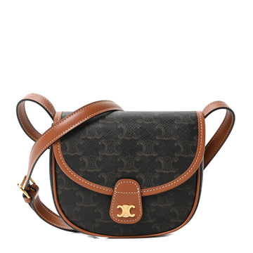 Celine Canvas Calfskin Triomphe Mini