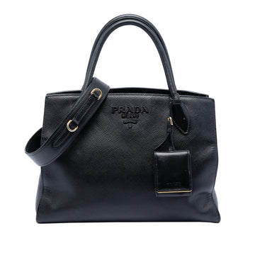 Prada Saffiano Cuir Monochrome Satchel