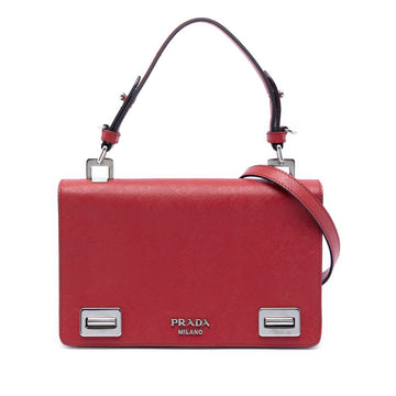 Prada Saffiano Double Turn Lock Top
