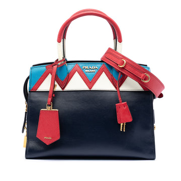 Prada Medium Saffiano Trimmed City Calf