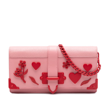 Prada Saffiano Trimmed City Calf Cahier