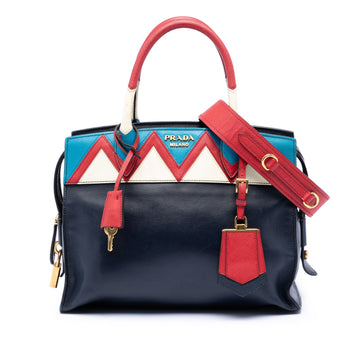 Prada Medium Saffiano Trimmed City Calf