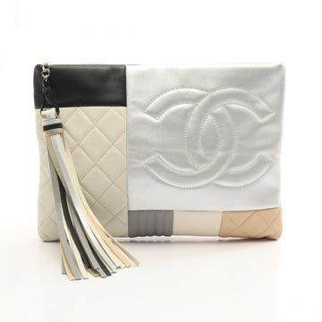 Chanel Coco Mark Patchwork Clutch Bag