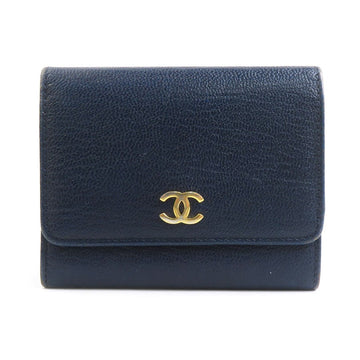 Chanel Trifold Wallet Navy