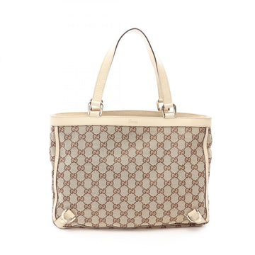 Gucci Abbey Tote Handbag Canvas Leather