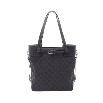 Gucci Gg Canvas Tote Handbag Leather