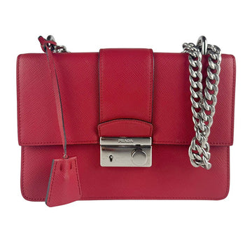 Prada Chian Shoulder Bag Red/Silver