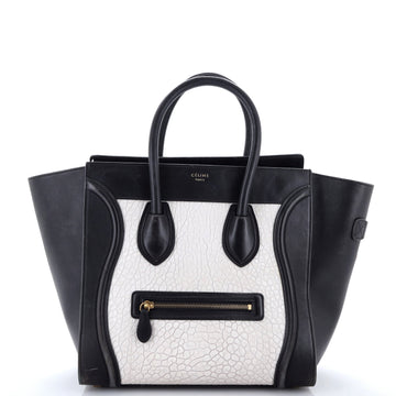 Celine Bicolor Luggage Bag Leather Micro