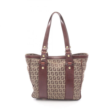 Fendi Zucchino Tote Shoulder Bag Canvas