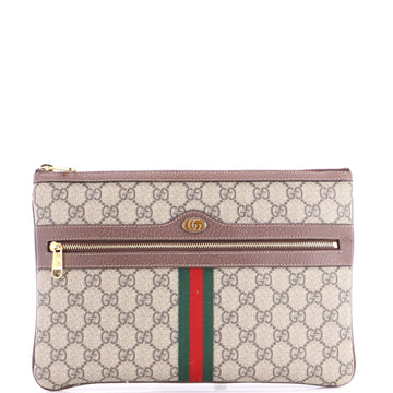 Gucci Ophidia Zip Pouch Gg Coated Canvas