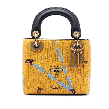 Dior Mini Embroidered Canvas Swords Lady