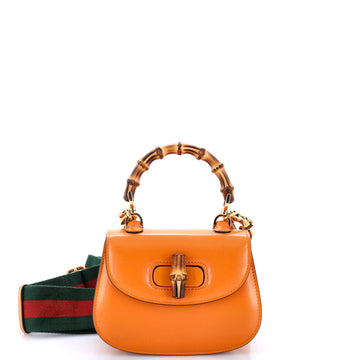 Gucci Bamboo Top Handle Bag Leather Mini