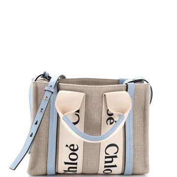 Chloe Woody Convertible Tote Canvas With