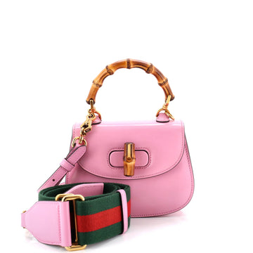 Gucci Bamboo Top Handle Bag Leather Mini