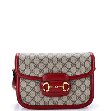 Gucci Horsebit Shoulder Bag Gg Coated