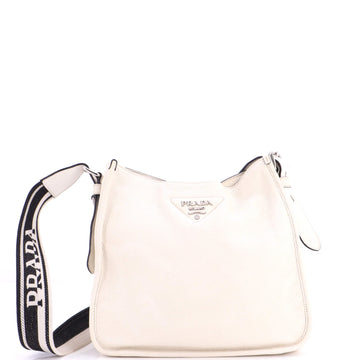 Prada Logo Strap Crossbody Bag Vitello