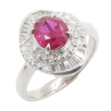 Jewelry Ruby Diamond Ring Platinum