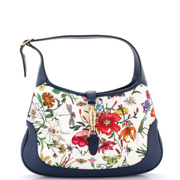 Gucci Jackie Hobo Flora Canvas With