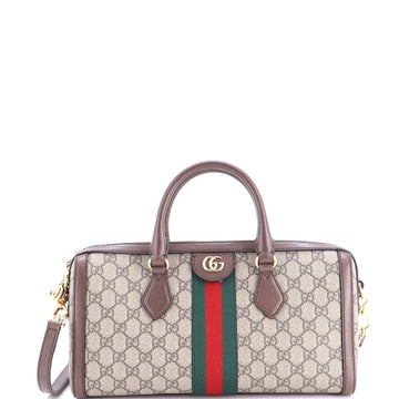 Gucci Ophidia Boston Bag Gg Coated