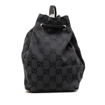 Gucci Gg Canvas Drawstring Bucket Bag