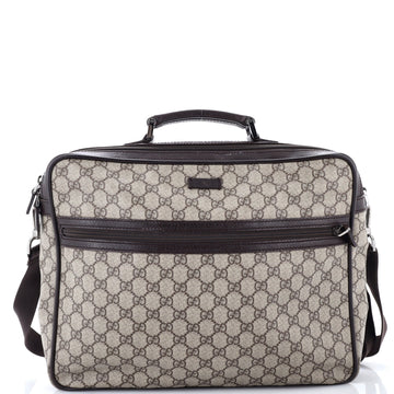 Gucci Front Zip Camera Bag Gg Coated