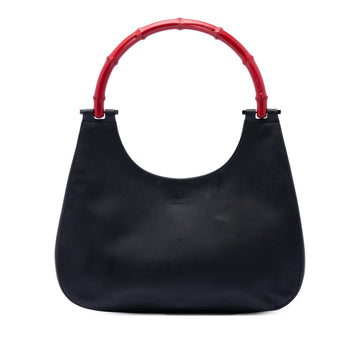 Gucci Calfskin Bamboo Handbag Pre-Loved