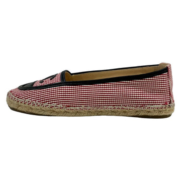 Chanel Red White Black Jacquard Leather