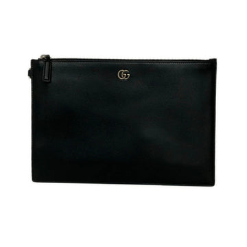 Gucci Gg Marmont Black Leather Clutch