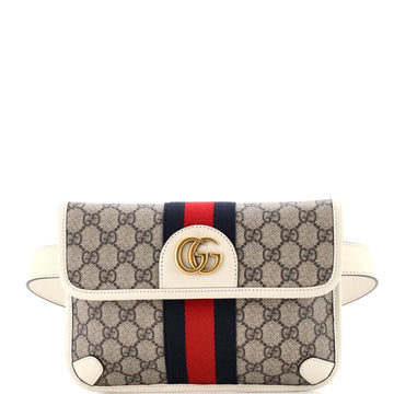 Gucci Ophidia Flap Belt Bag Gg Coated