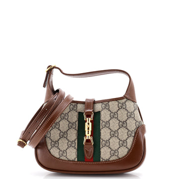 Gucci Jackie Hobo Gg Coated Canvas Mini