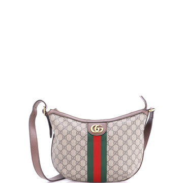Gucci Ophidia Half Moon Hobo Gg Coated