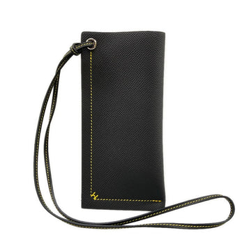 Hermes H Selle Verseau Black Yellow Veau