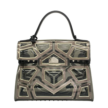 Delvaux Tampate Gm Clear Silver Black