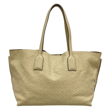 Loewe Anagram Gray Beige Leather Tote