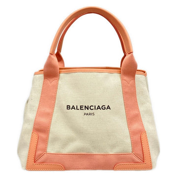 Balenciaga Navy Cabas S Beige Pink