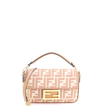 Fendi Baguette Nm Bag Zucca Canvas Mini
