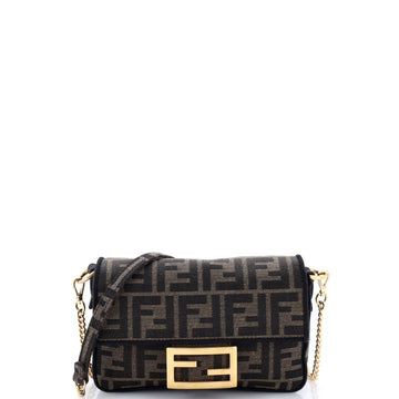 Fendi Baguette Nm Bag Zucca Canvas Mini