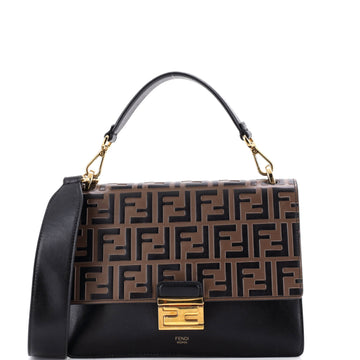 Fendi Kan U Shoulder Bag Zucca Embossed